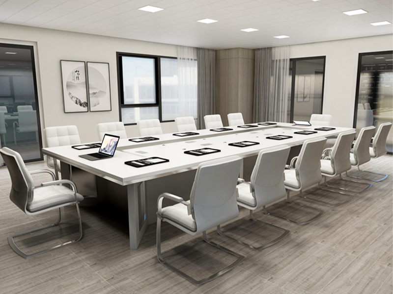 Custom White Conference Table For 20 people for Cambodia