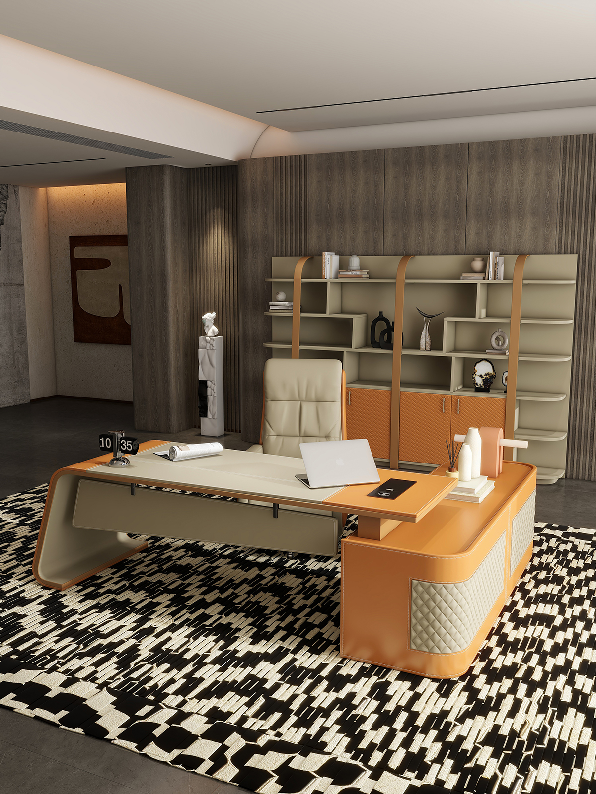 Office Series | Italian Modern Office Space Luxury President Table Office Desk 