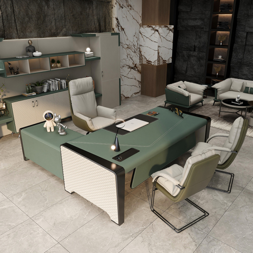 Drow green executive office desk