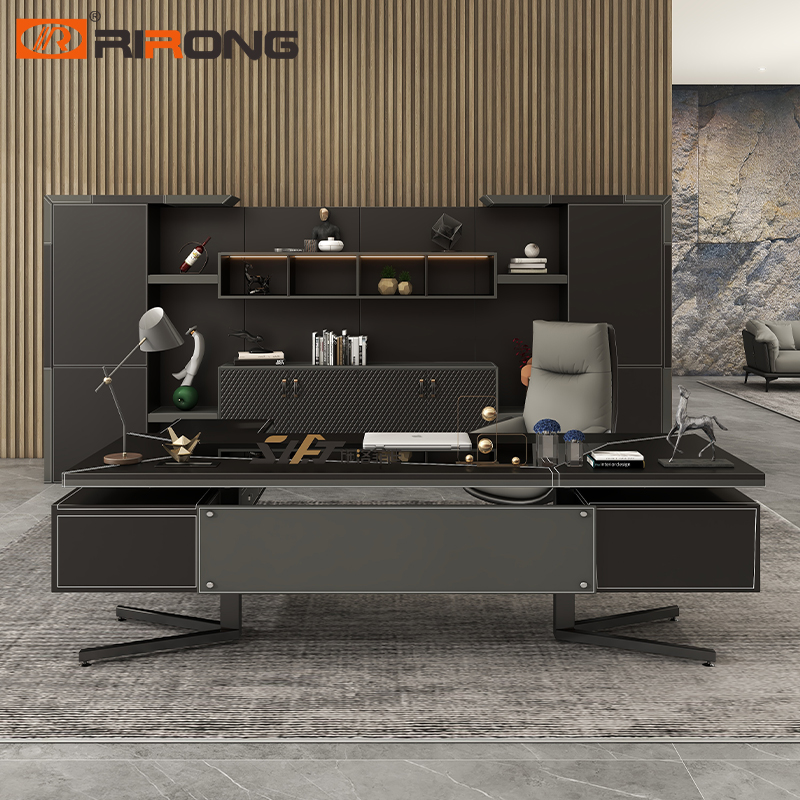 Dark with Grey Hermes desk