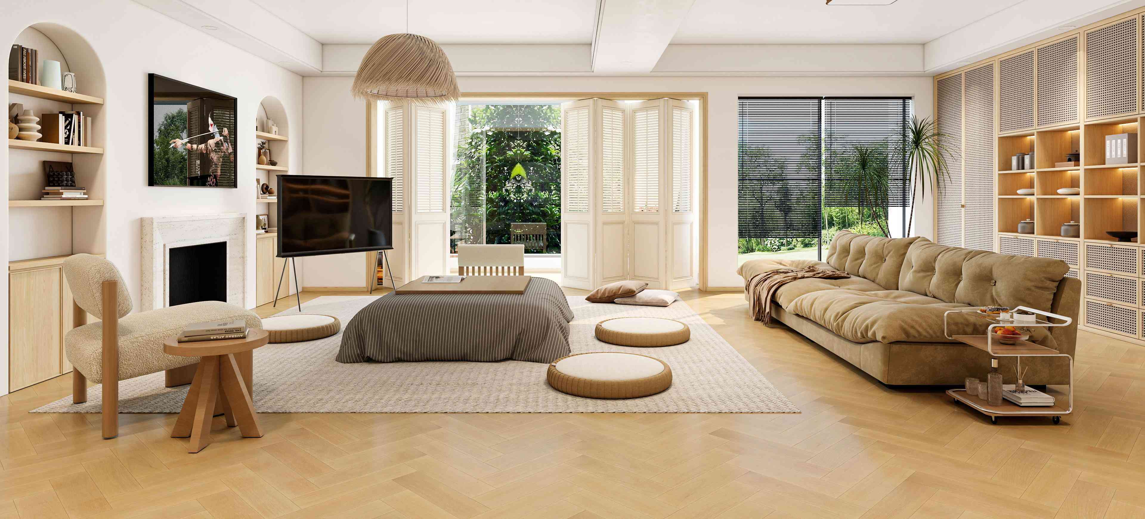 Dream Home A Perfect Interpretation of Natural Wood and Cream Aesthetic