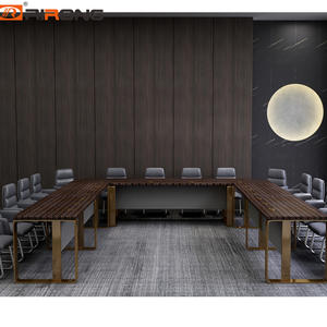 Wooden Custom Meeting U shape Conference Table For 20 person 