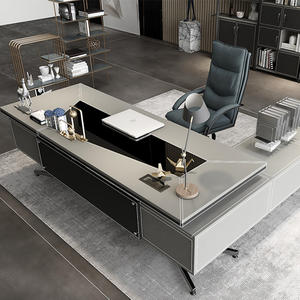 Leather Premium Grey Desk Leather Premium Grey Desk