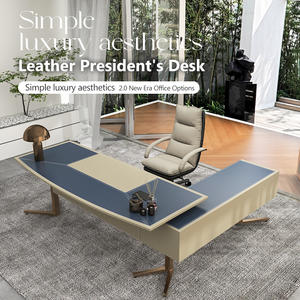 President's office desk boss desk simple senior gray executive desk