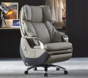 Executive Office Chair with Footrest Reclining Leather Chair High Back Ergonomic